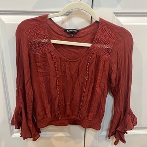 This is an express shirt size extra small but it would fit around a small-medium